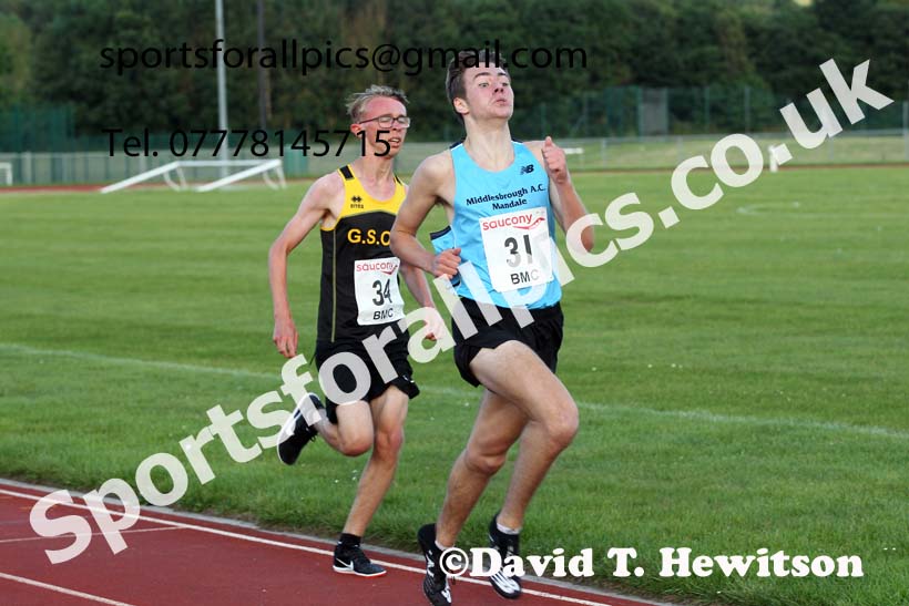 BMC 1500 metres, BMC, Chester le Street, July 19th. Photo: David T. Hewitson/Sports for All Pics